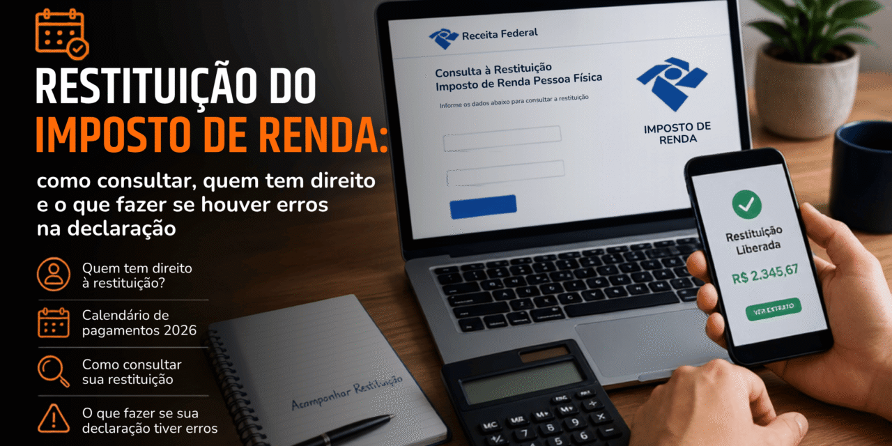 Restituição do Imposto de Renda: como consultar, quem tem direito e o que fazer se houver erros na declaração